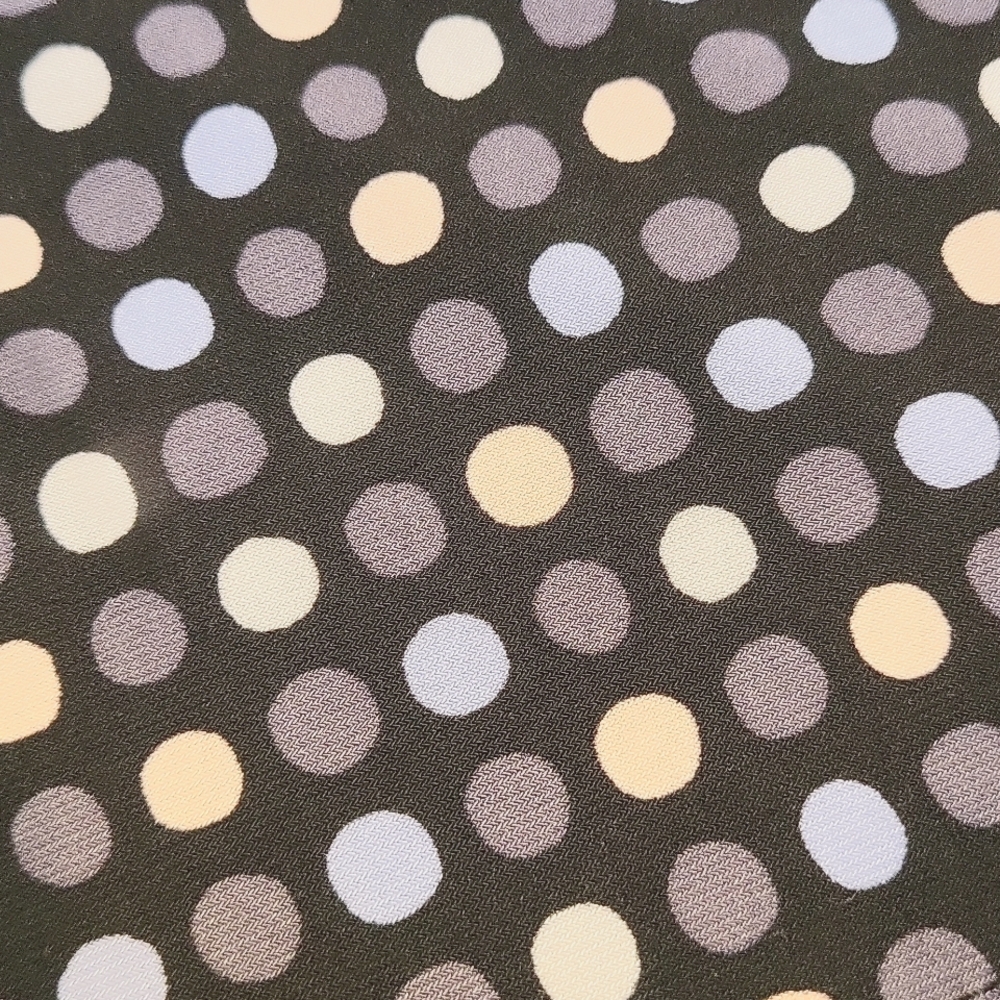 Anne Klein Navy and White Polka Dot Long Sleeve Wrap Dress - Picture 14 of 14